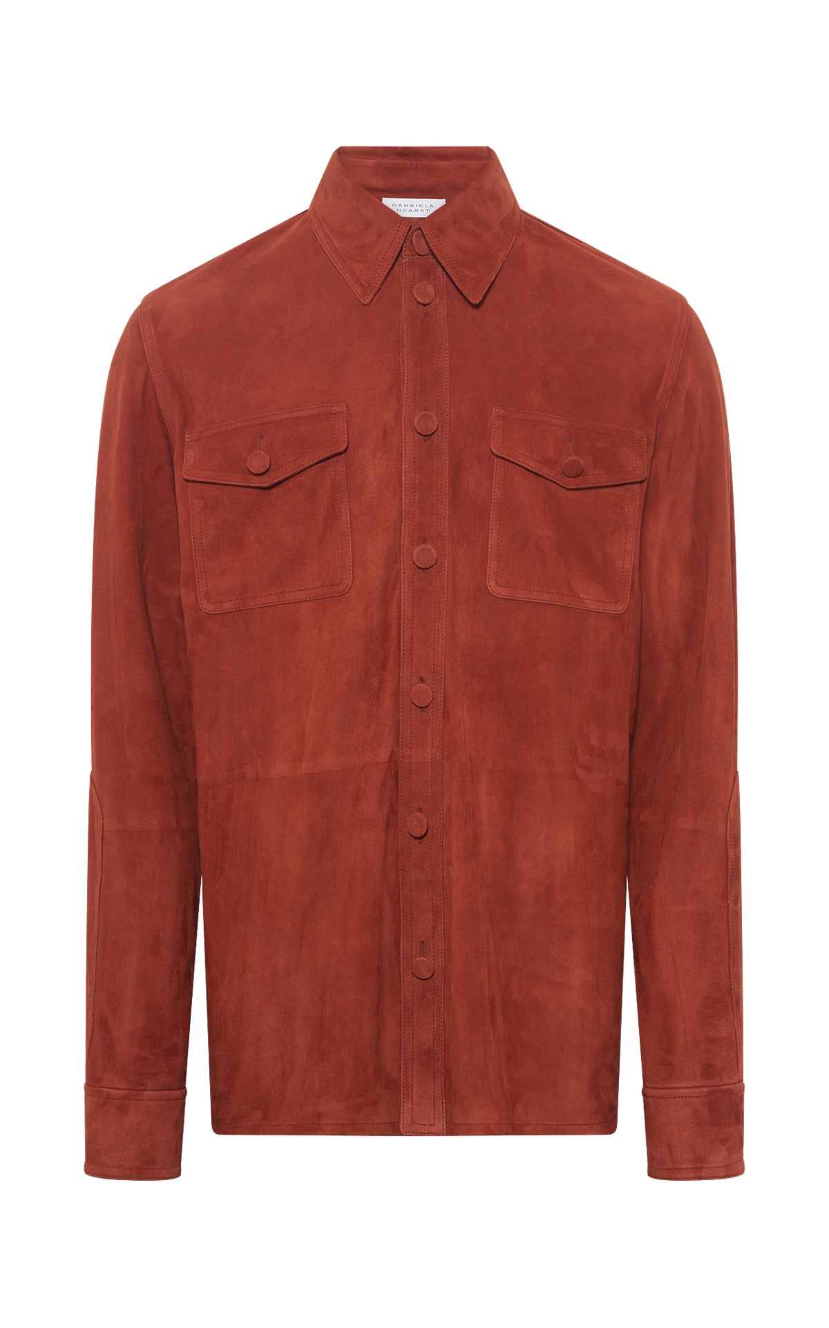 Lucas Overshirt in Rust Suede