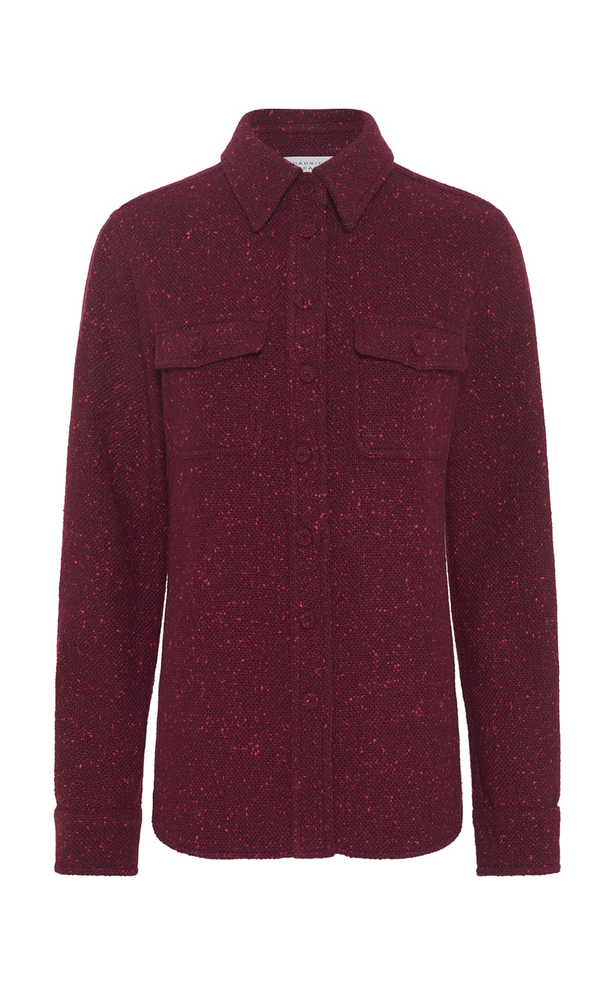 John Austin Shirt in Bordeaux Speckled Cashmere