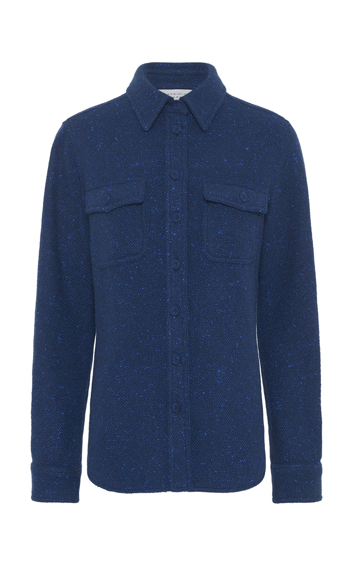 John Austin Shirt in Electric Navy Speckled Cashmere