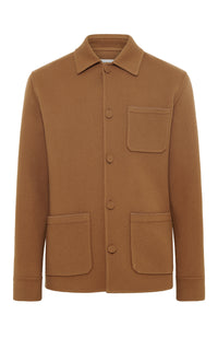 Ulu Chore Jacket in Yellow Ochre Double-Face Recycled Cashmere