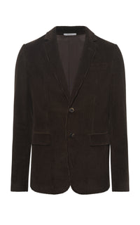 Irving Jacket in Chocolate Cashmere Corduroy