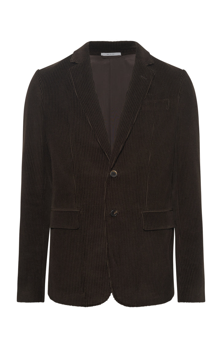 Irving Jacket in Chocolate Cashmere Corduroy