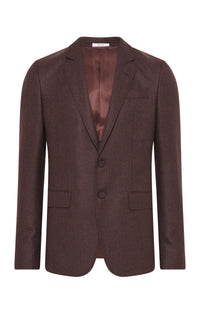 Irving Jacket in Burnt Sienna Virgin Wool Cashmere
