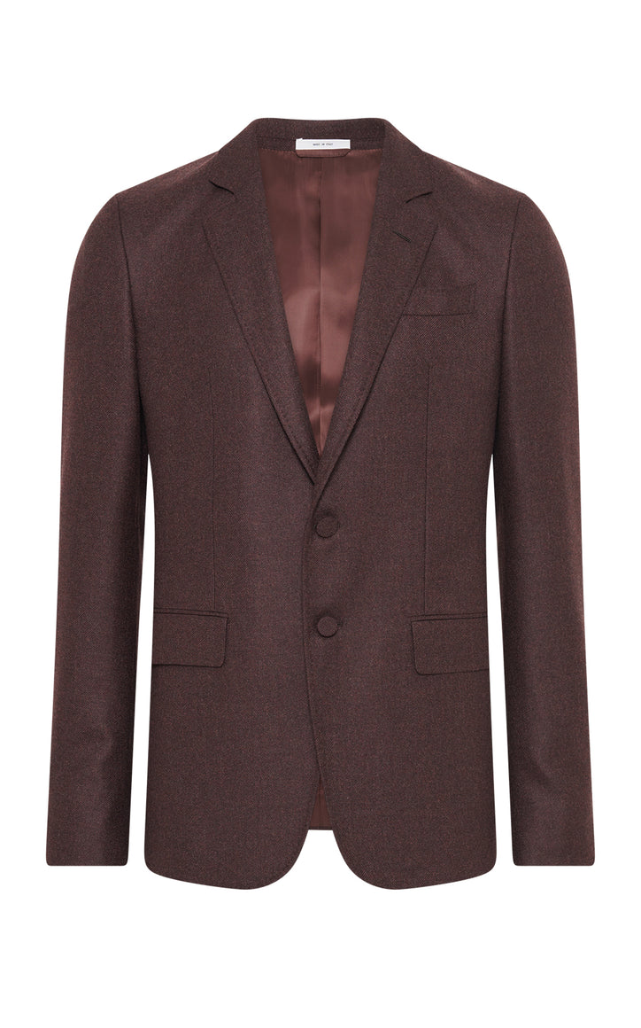 Irving Jacket in Burnt Sienna Virgin Wool Cashmere