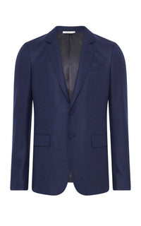 Irving Jacket in Navy Virgin Wool Cashmere