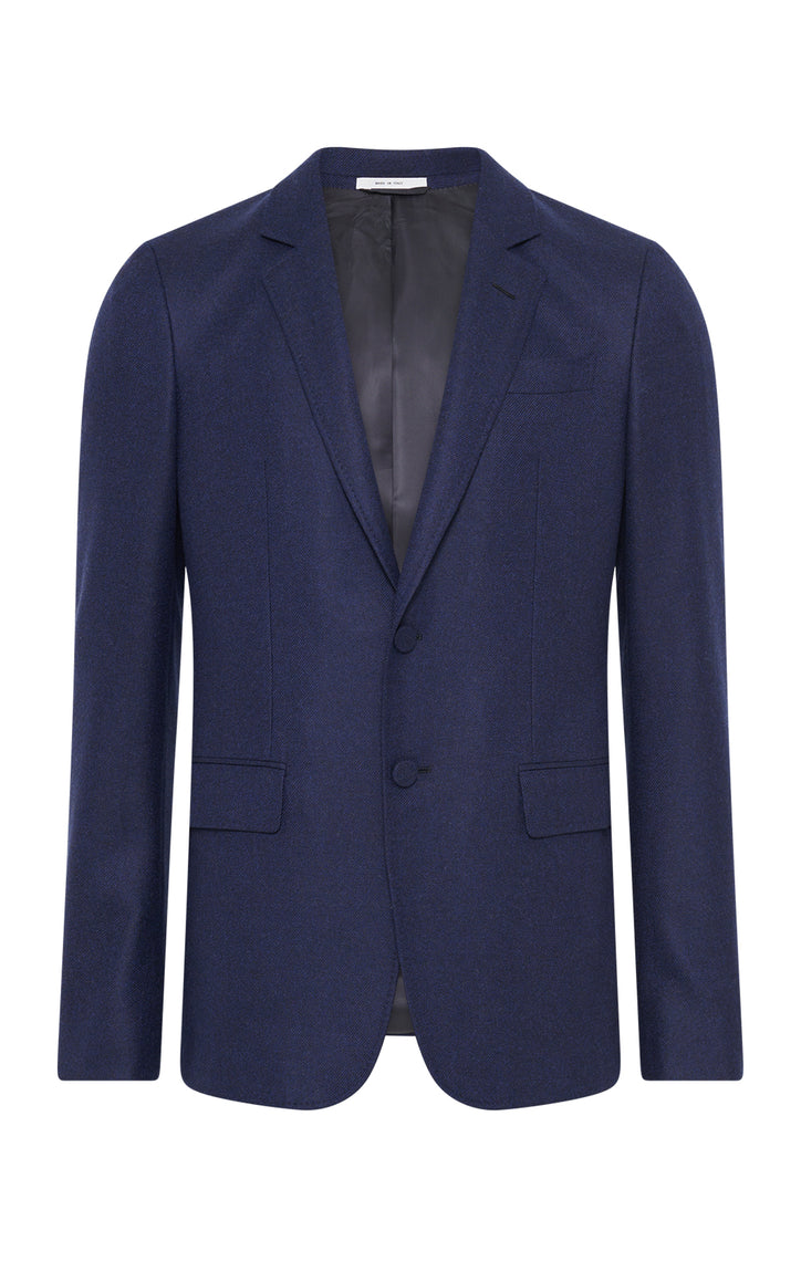 Irving Jacket in Navy Virgin Wool Cashmere
