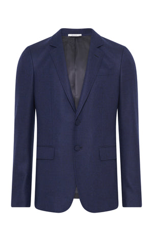 Irving Jacket in Navy Virgin Wool Cashmere
