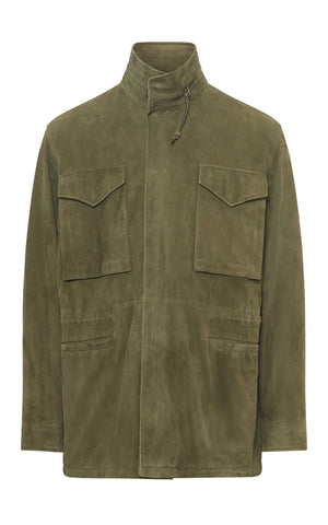 Darwin M64 Jacket in Olive Suede