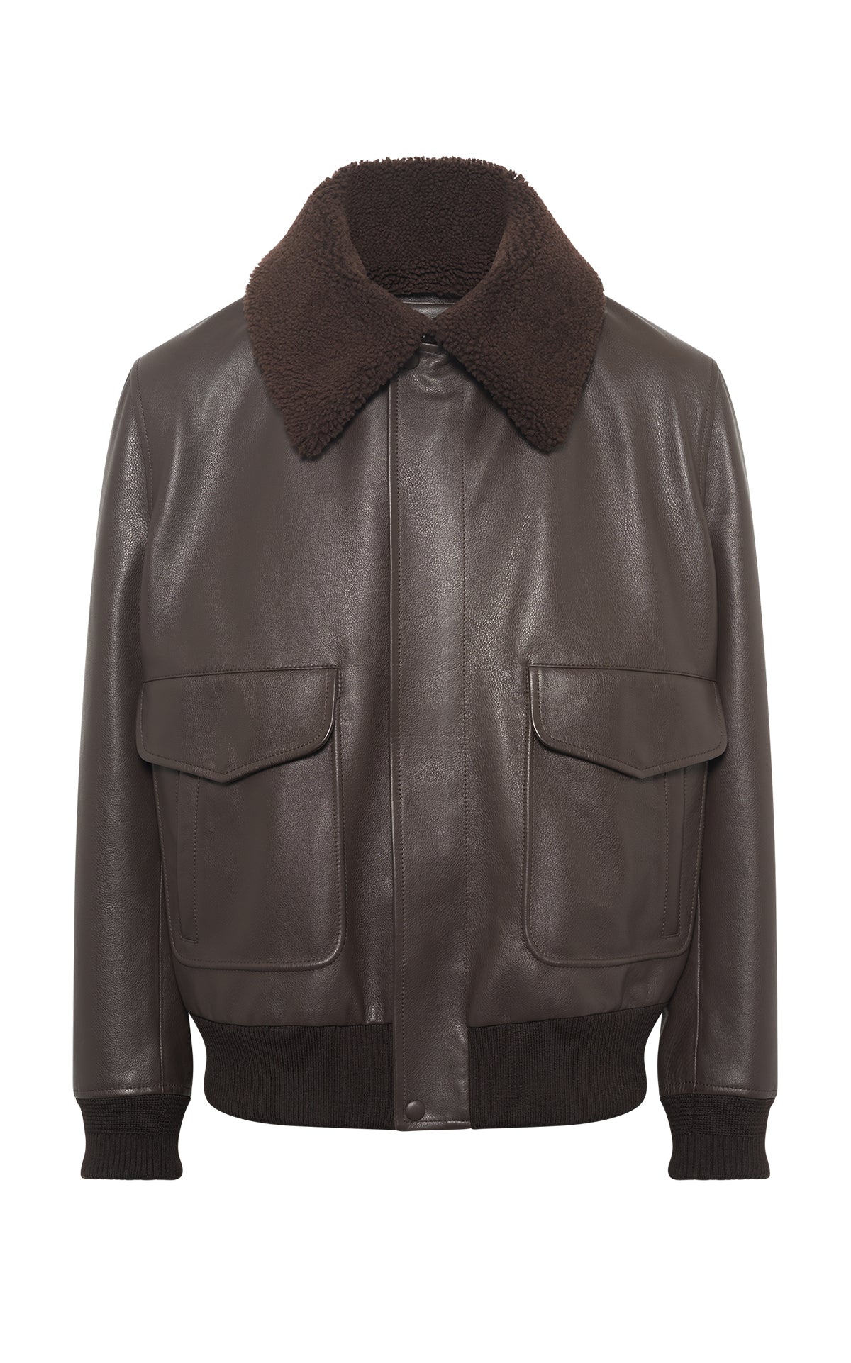 Grant M Jacket in Chocolate Leather
