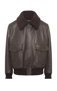 Grant M Jacket in Chocolate Leather