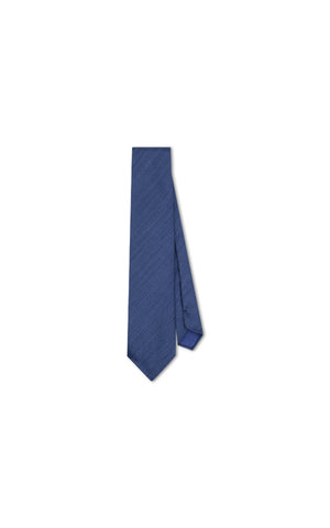 Escudo Tie in Navy Wool Silk
