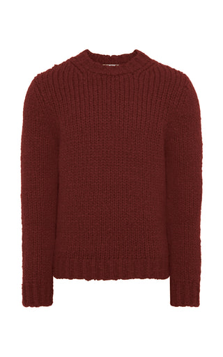 Lawrence Knit Sweater in Burnt Sienna Welfat Cashmere M