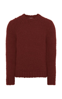 Lawrence Knit Sweater in Burnt Sienna Welfat Cashmere