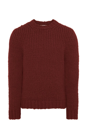 Lawrence Knit Sweater in Burnt Sienna Welfat Cashmere