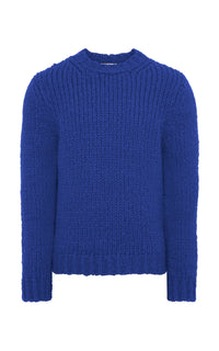 Lawrence Knit Sweater in Cobalt Welfat Cashmere