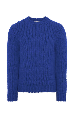 Lawrence Knit Sweater in Cobalt Welfat Cashmere
