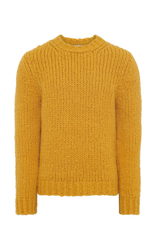 Golden Birch Cashmere Lawrence Sweater - Product Flat Lay | Gabriela Hearst