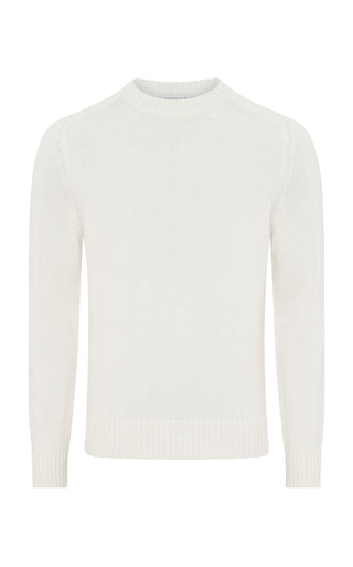 Ivory Cashmere Francesco Knit Sweater - Flat Lay | Gabriela Hearst