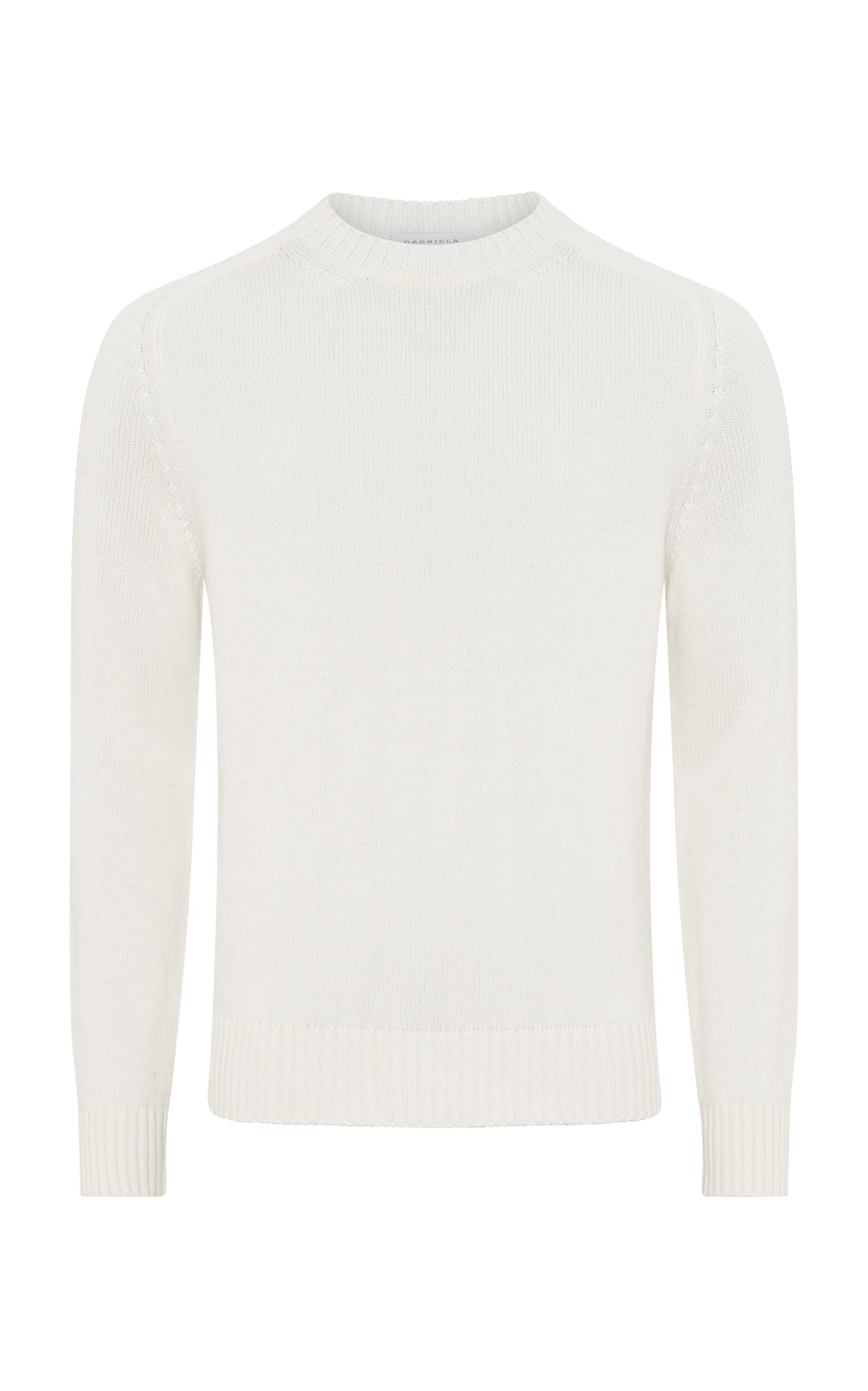 Francesco Knit Sweater in Ivory Cashmere