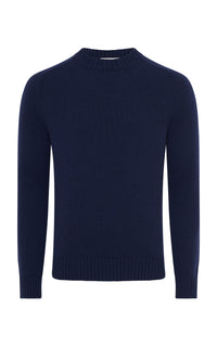 Francesco Knit Sweater in Navy Cashmere