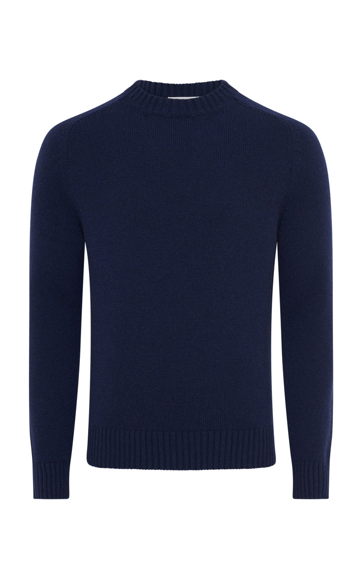Francesco Knit Sweater in Navy Cashmere