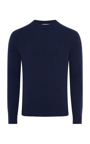 Francesco Knit Sweater in Navy Cashmere
