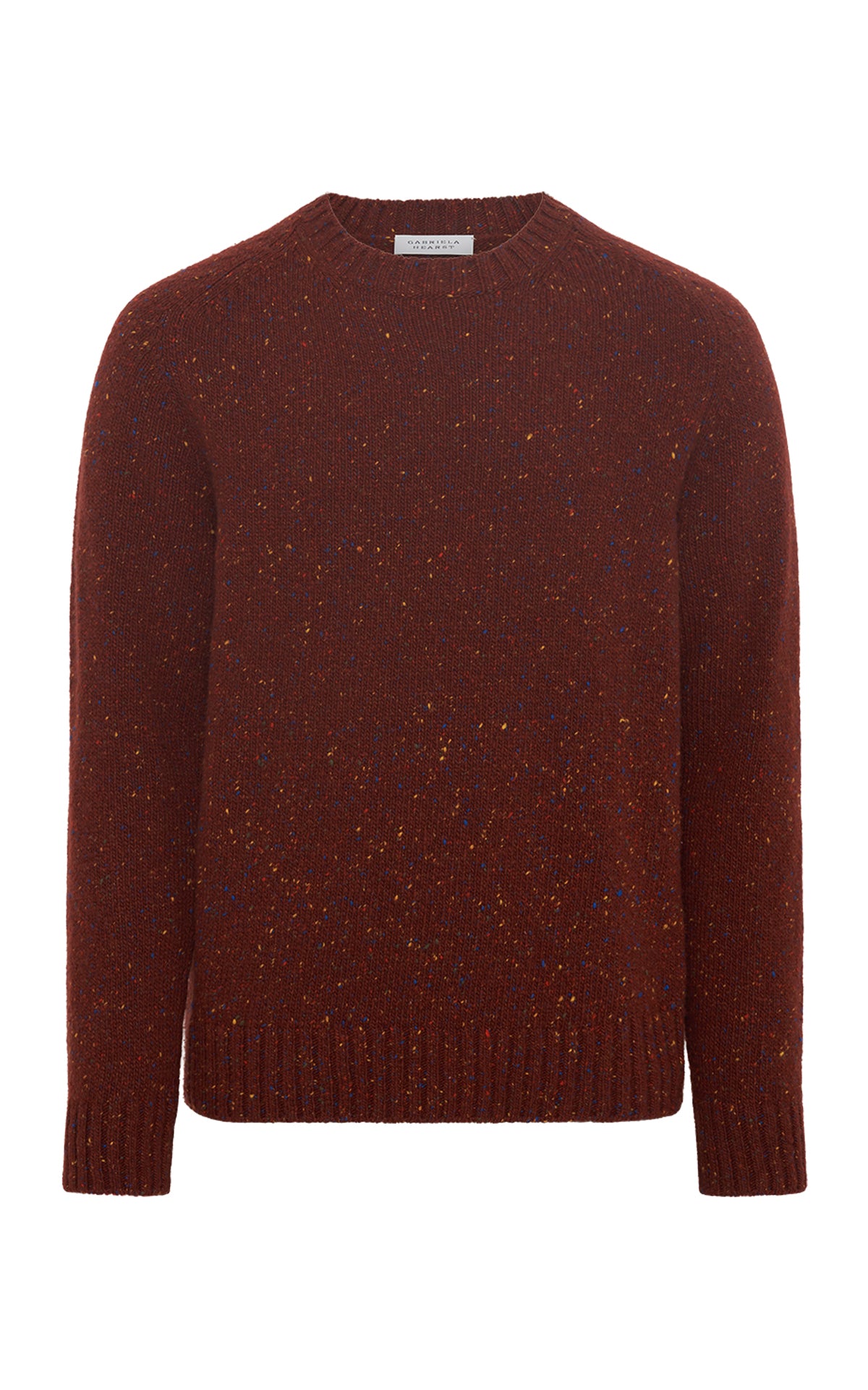 Daniel Knit Sweater in Burnt Sienna Cashmere