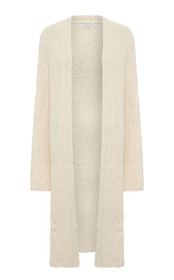 Uxia Knit Cardigan in Ivory Cashmere Boucle