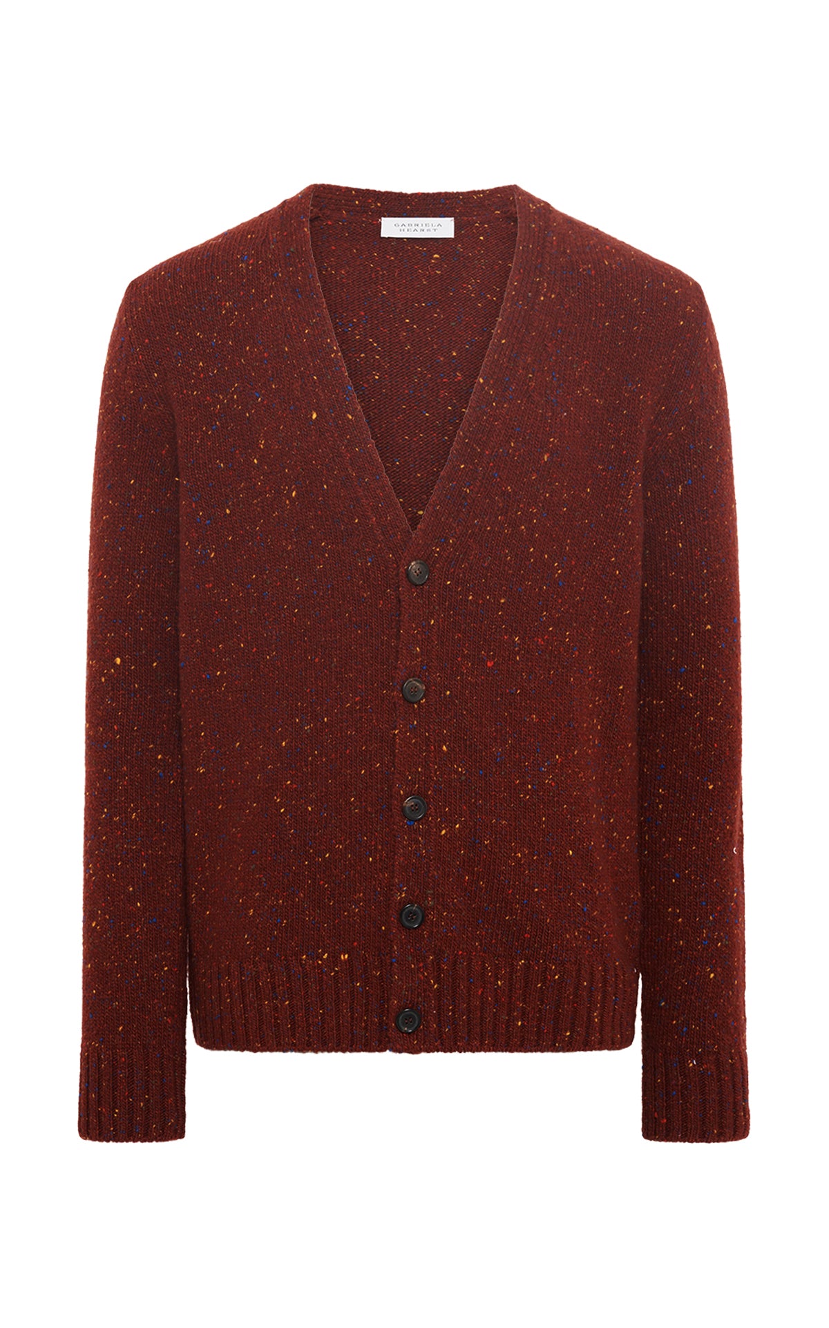 Ailis Knit Cardigan in Burnt Sienna Cashmere