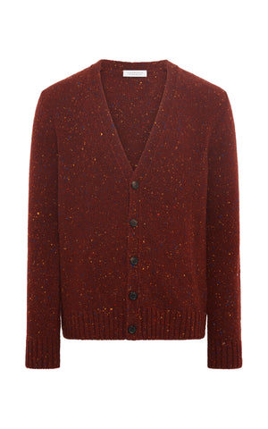 Ailis Knit Cardigan in Burnt Sienna Cashmere