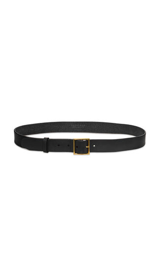 Black Calf Leather Adler Belt - Full View | Gabriela Hearst