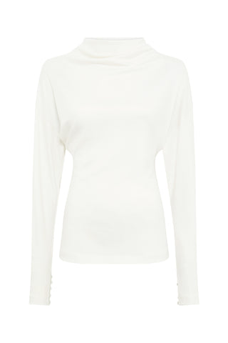 Paget Top in Ivory Cashmere Jersey