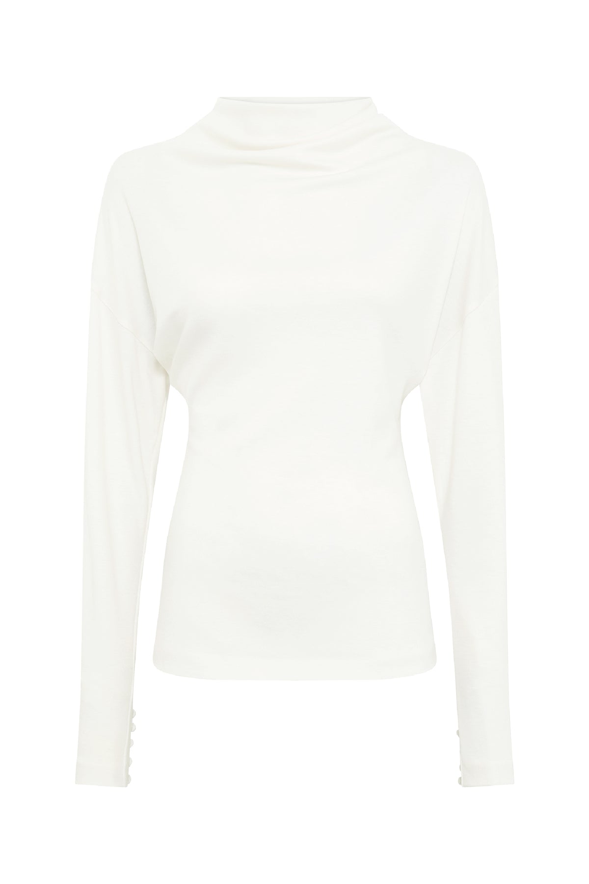 Paget Top in Ivory Cashmere Jersey