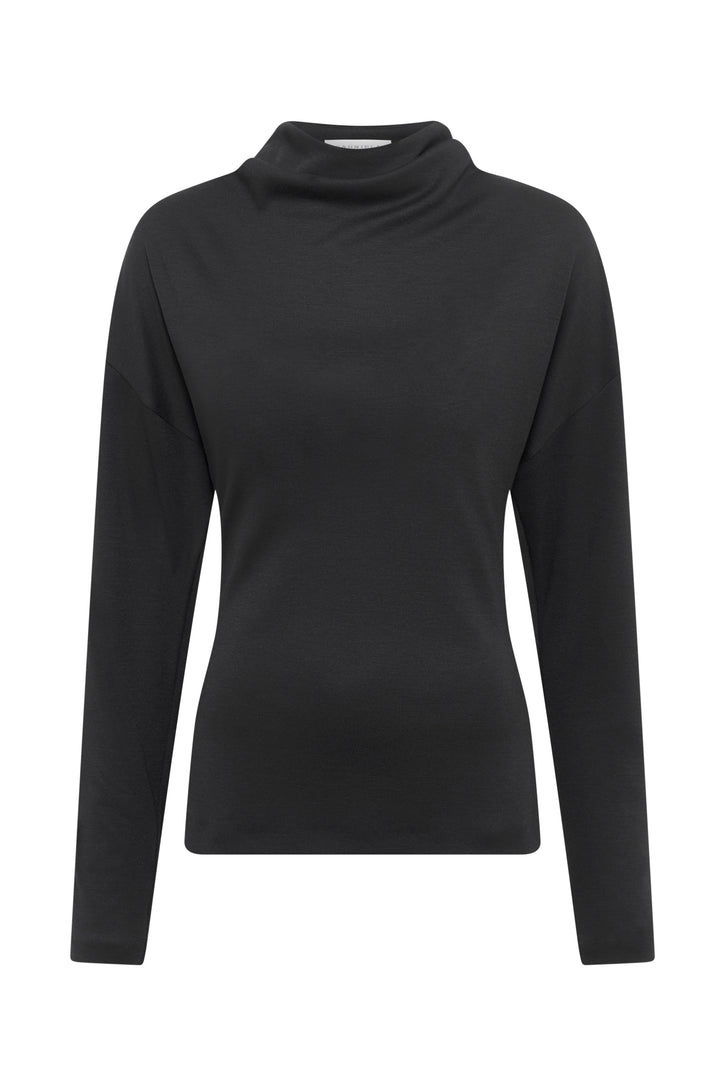 Paget Top in Black Cashmere Jersey