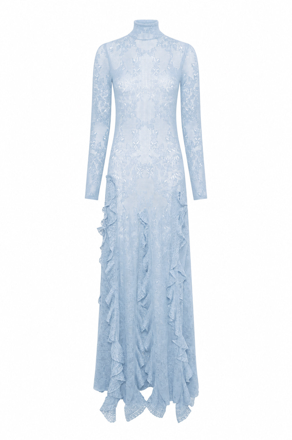 Solway Knit Dress in Light Blue Merino Silk