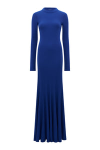 Vigore Dress in Cobalt Merino Wool Cashmere