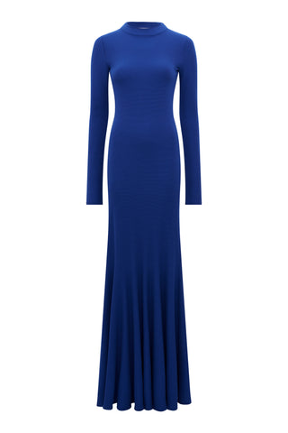 Vigore Dress in Cobalt Merino Wool Cashmere