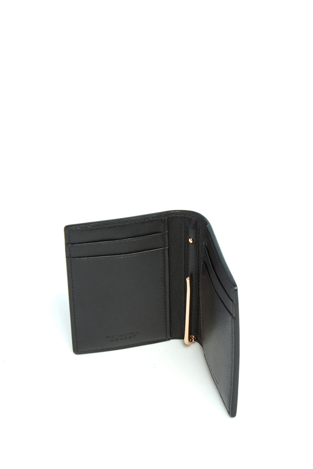 Simple Card Wallet in Black Leather