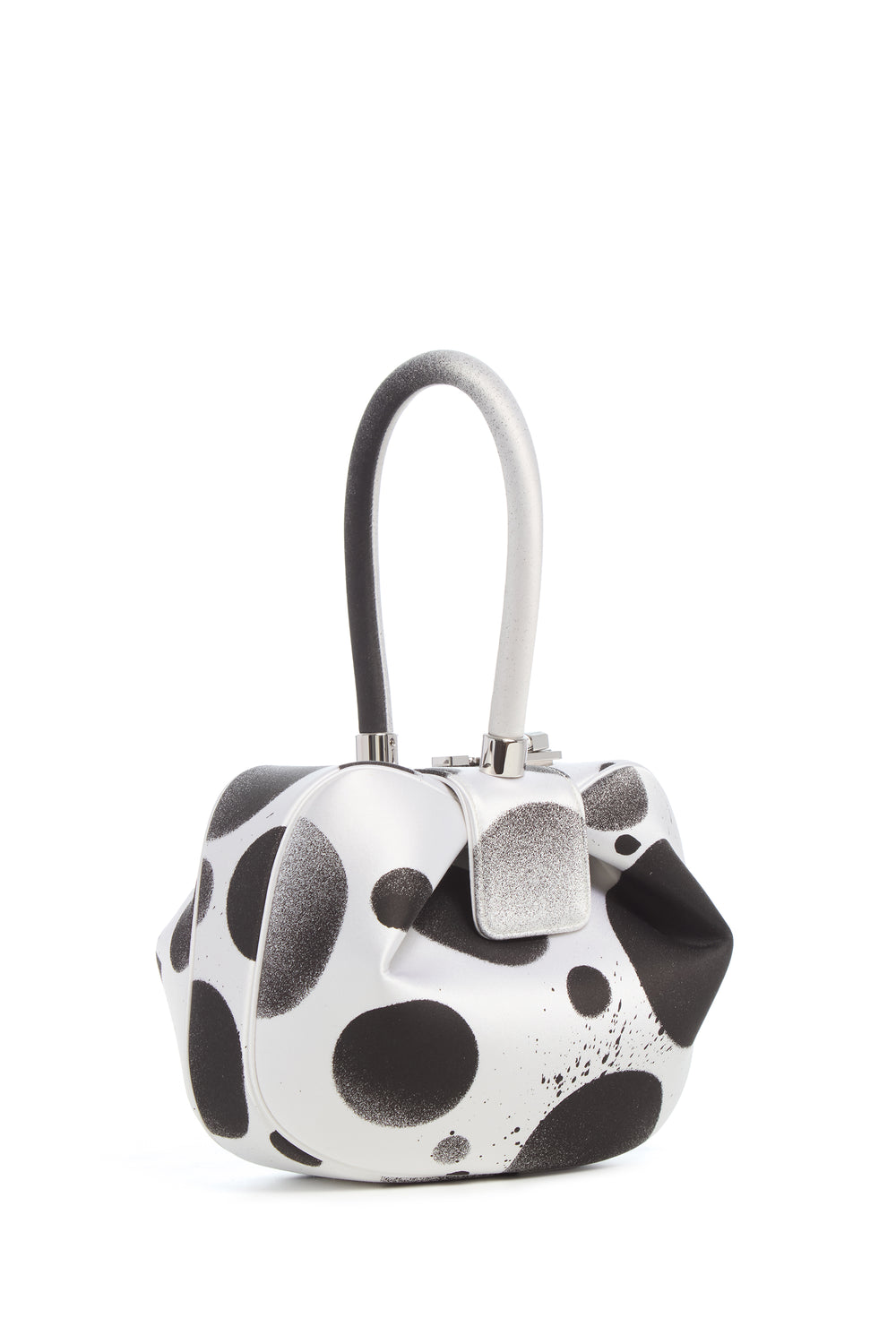 Adam Pendleton x Gabriela Hearst Nina Bag in Black & White Satin № 14