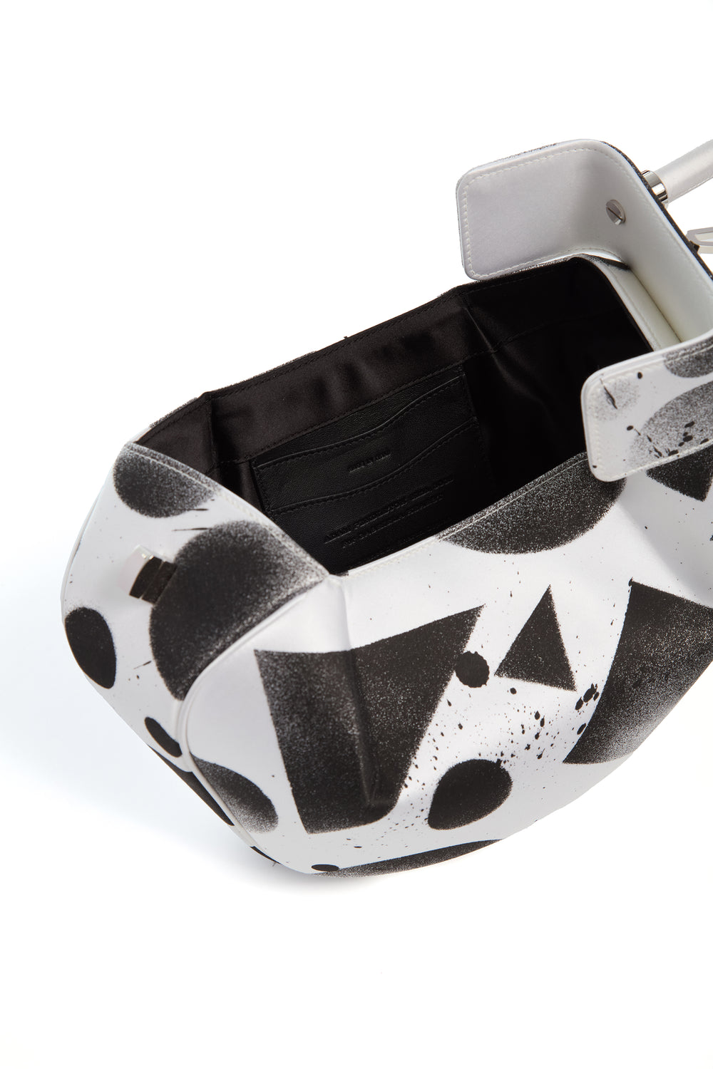 Adam Pendleton x Gabriela Hearst Nina Bag in Black & White Satin № 14