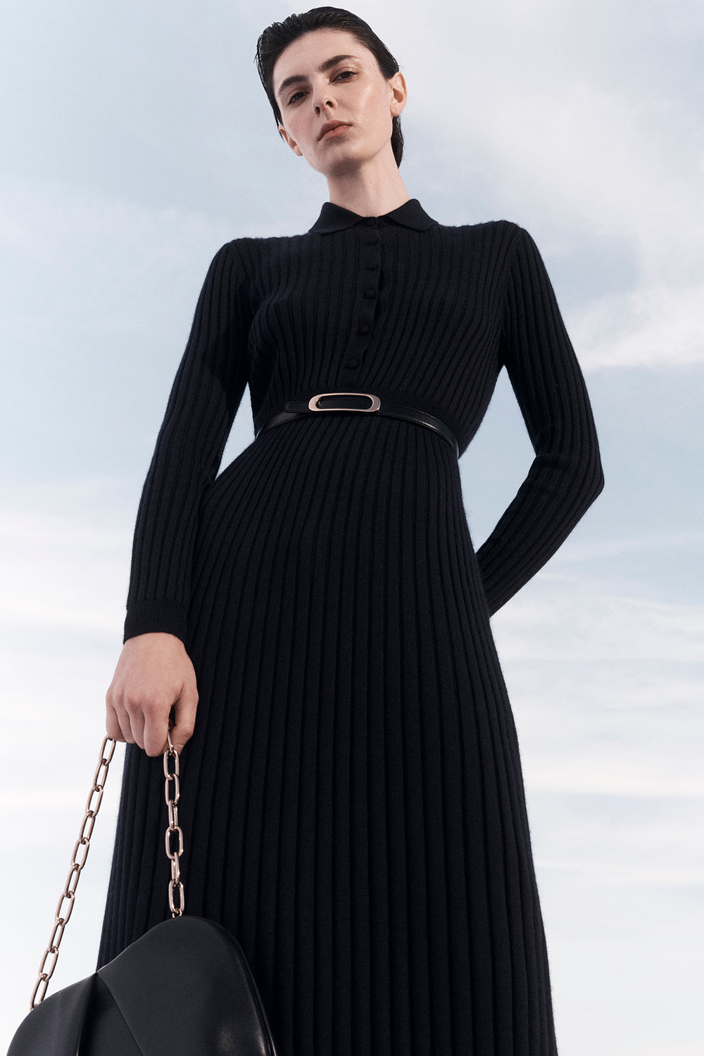 Ardor Knit Maxi Dress in Navy Cashmere Silk – Gabriela Hearst