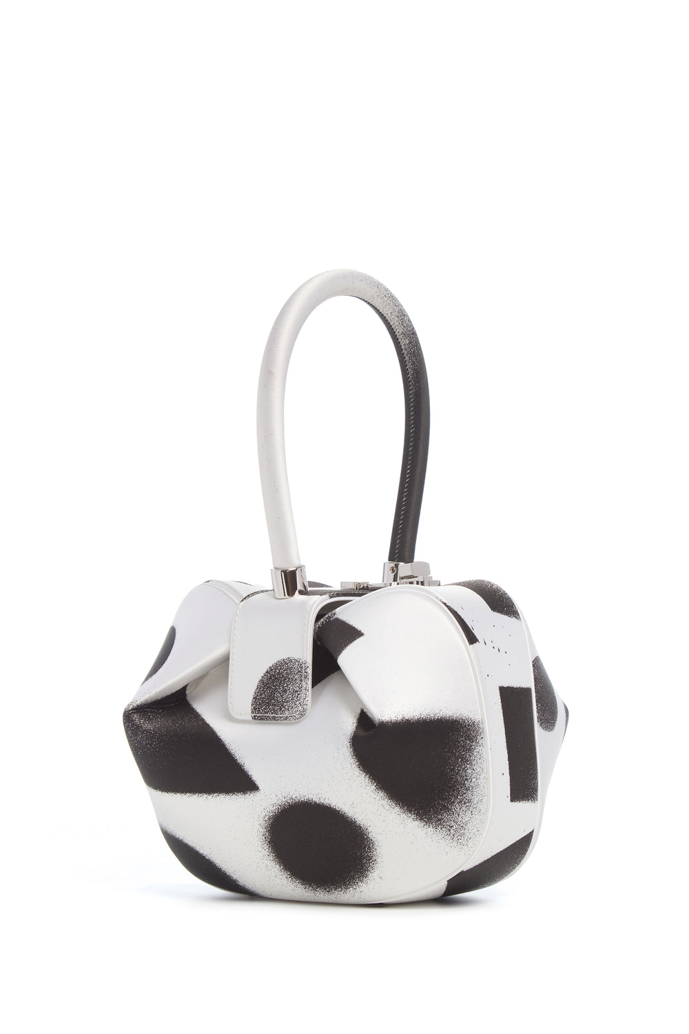 Adam Pendleton x Gabriela Hearst Nina Bag in Black & White Satin № 16