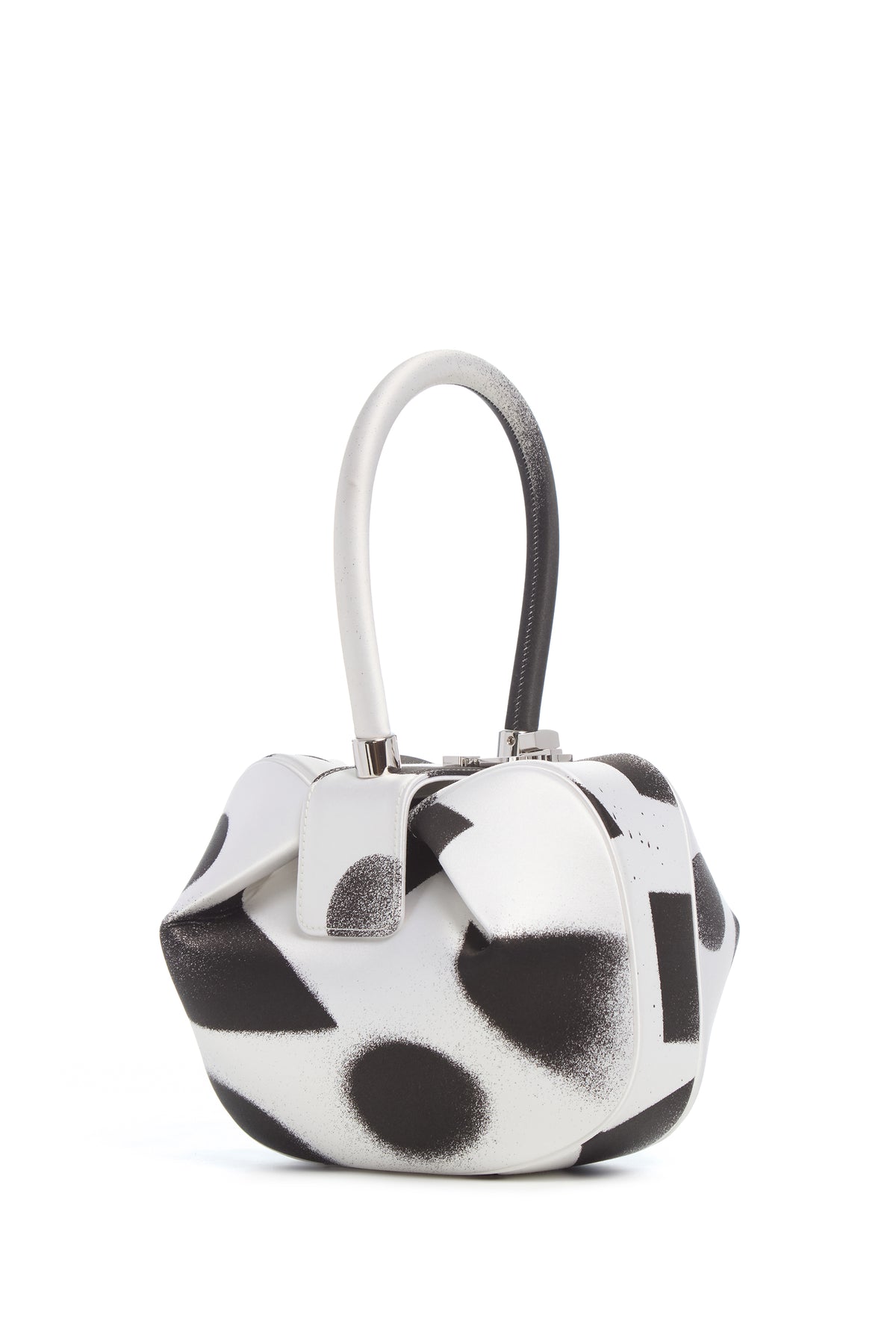 Adam Pendleton x Gabriela Hearst Nina Bag in Black & White Satin № 16