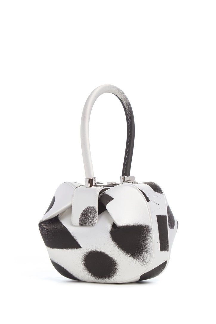 Adam Pendleton x Gabriela Hearst Nina Bag in Black & White Satin № 16
