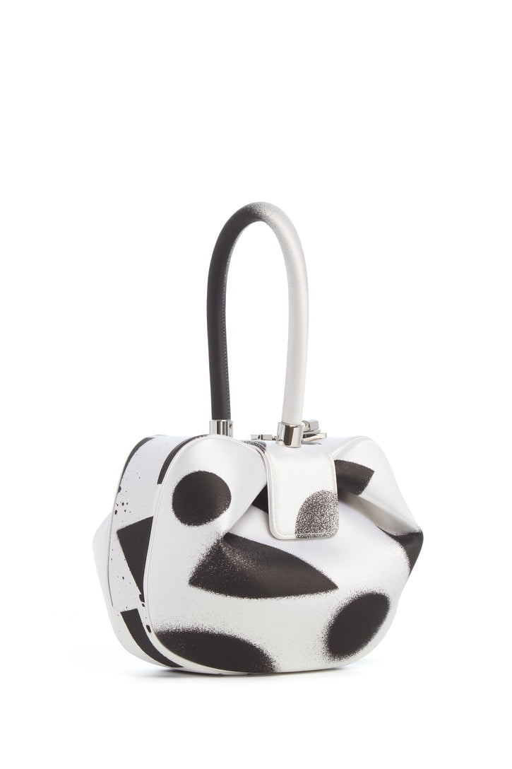 Adam Pendleton x Gabriela Hearst Nina Bag in Black & White Satin № 16