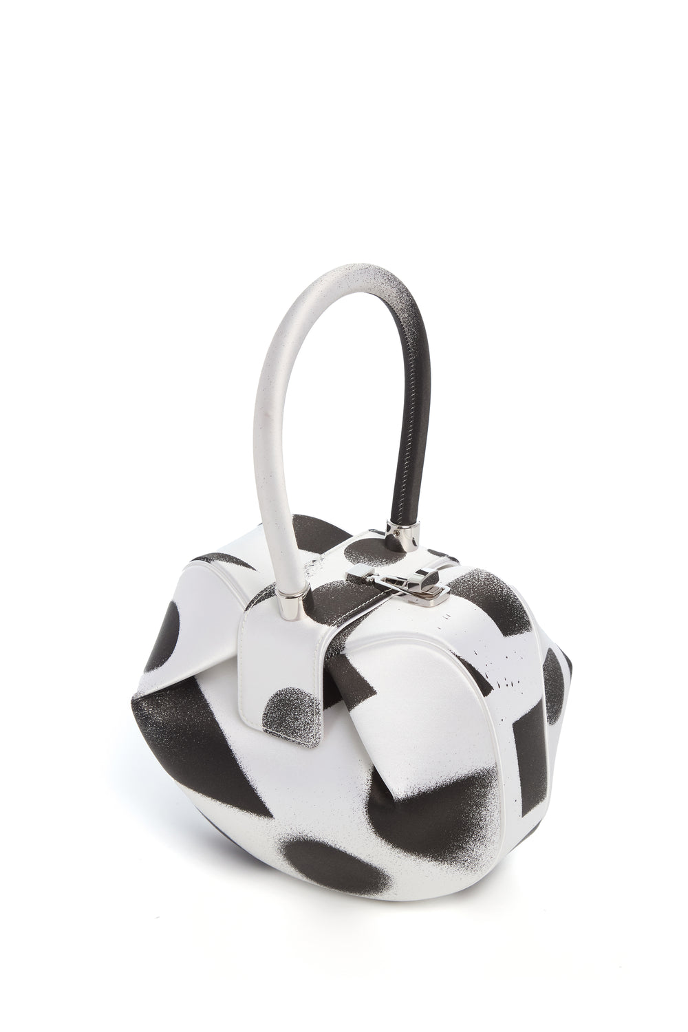 Adam Pendleton x Gabriela Hearst Nina Bag in Black & White Satin № 16