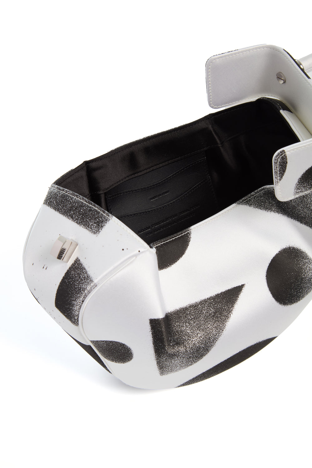Adam Pendleton x Gabriela Hearst Nina Bag in Black & White Satin № 16