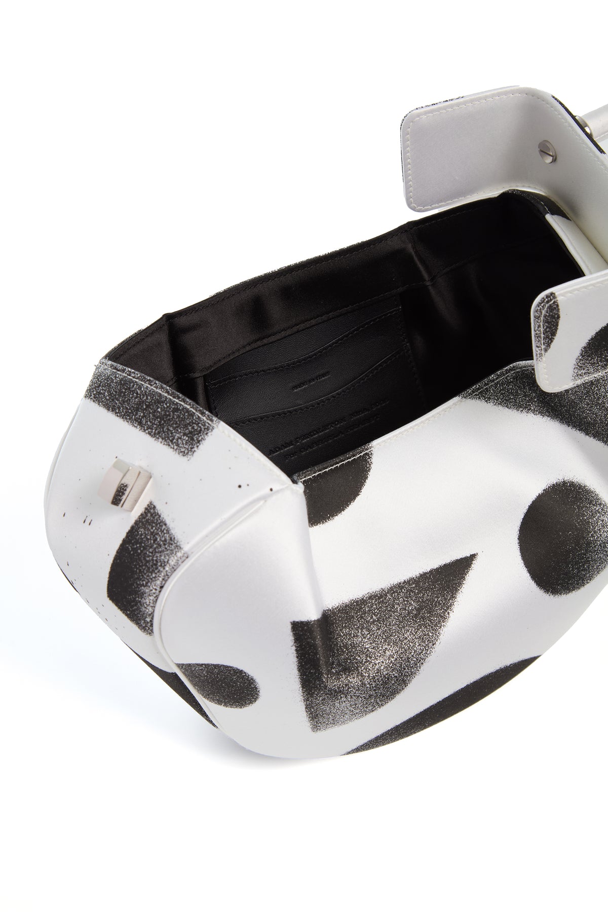 Adam Pendleton x Gabriela Hearst Nina Bag in Black & White Satin № 16