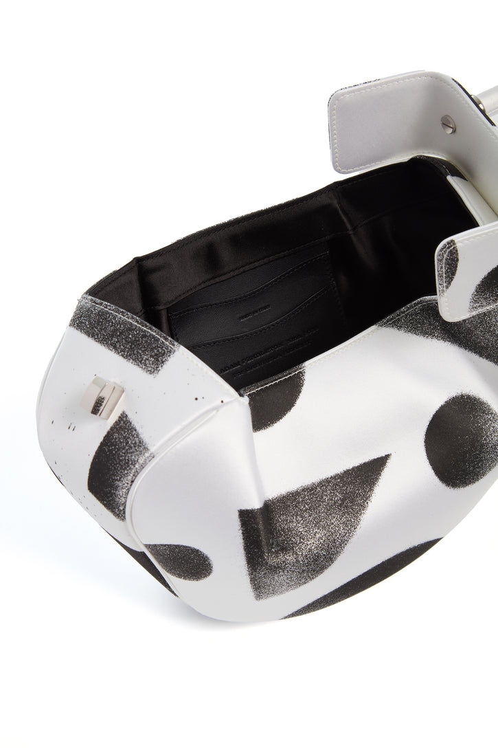 Adam Pendleton x Gabriela Hearst Nina Bag in Black & White Satin № 16