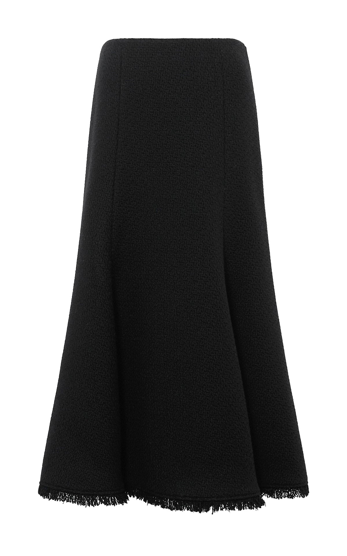 Patterson Midi Skirt in Black Virgin Wool Cashmere